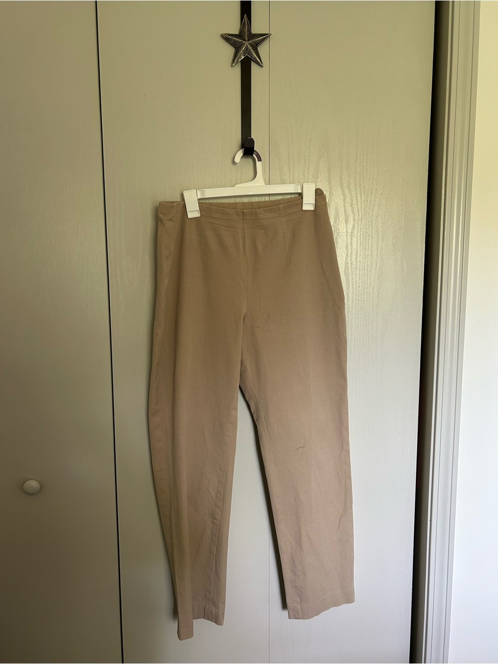 Eddie Bauer Khaki Straight-Leg Chinos in Light Tan
